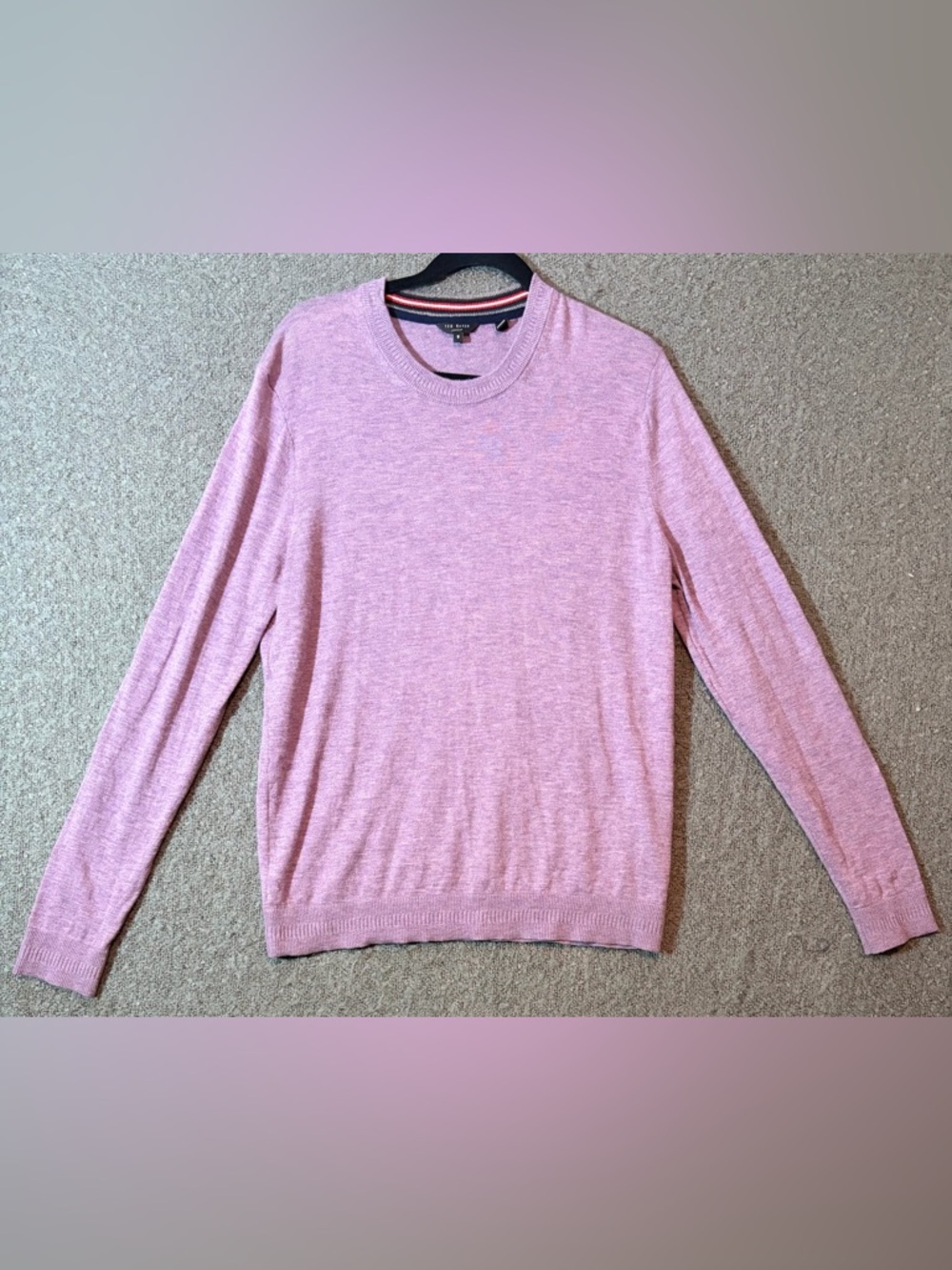 Ted Baker Heathered Pink Crewneck Sweater